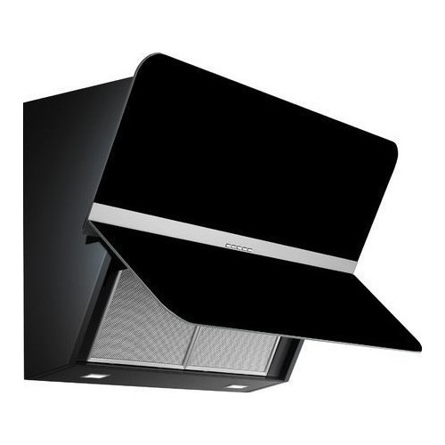 Falmec Hotte murale Flipper 85 cm finition verre noir satiné