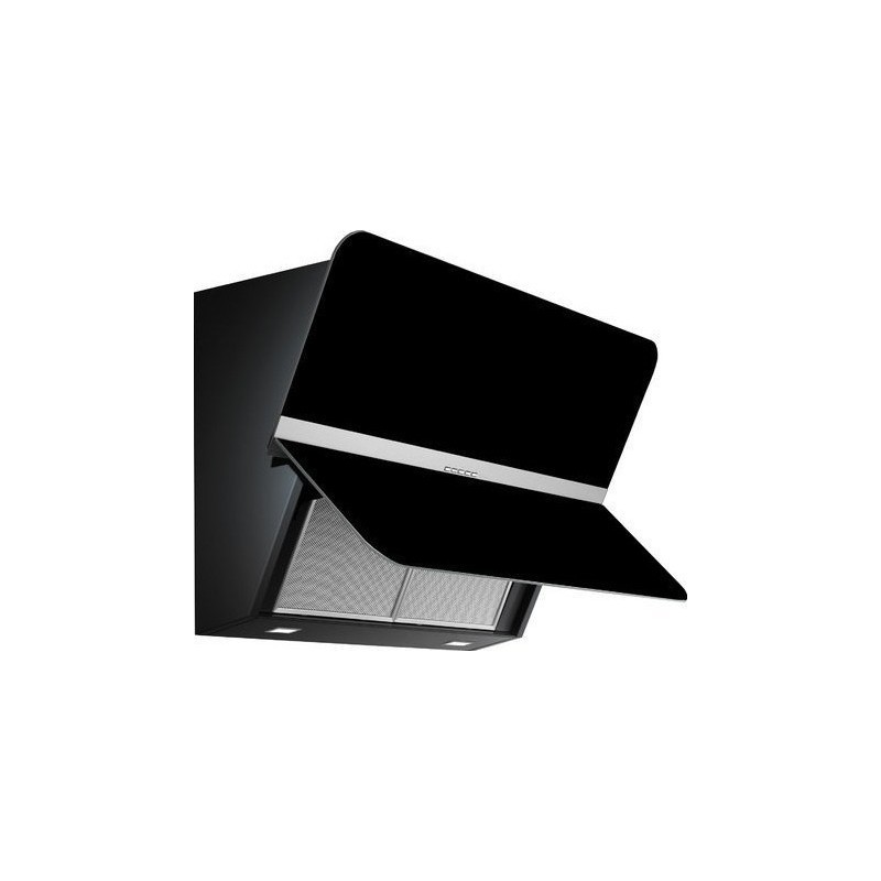  Falmec Hotte murale Flipper 85 cm finition verre noir satiné