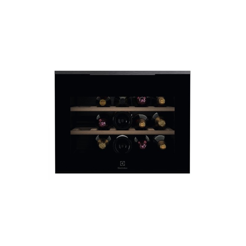 KBW6H Electrolux | Cave à vin encastrable KBW6H 60 cm avec finition en verre noir pur