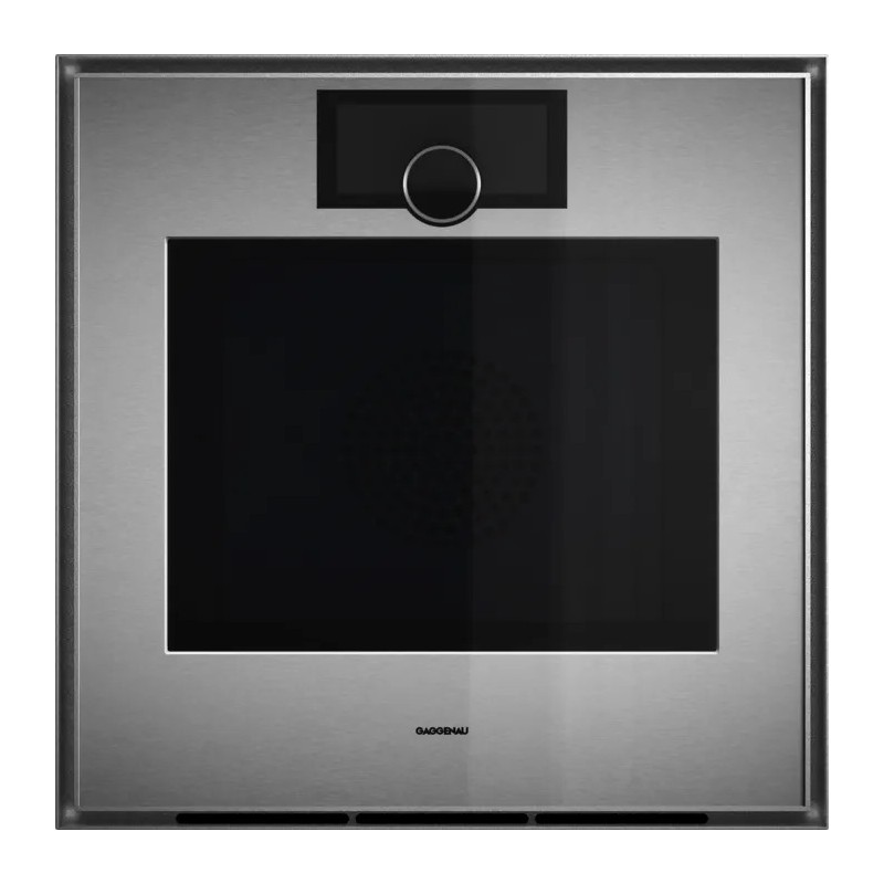 GO 470 120 Gaggenau Forno pirolitico con cerniere a destra da incasso GO470120 finitura inox e vetro fumè da 60 cm