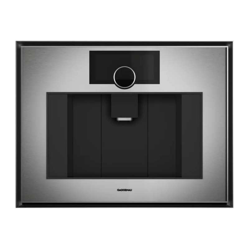 GC 451 120 Machine à café automatique encastrable Gaggenau GC451120, finition inox et verre fumé, 60 cm