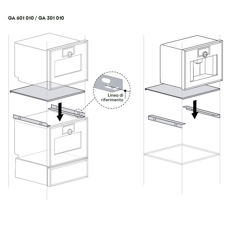GA 301 010 Tablette centrale réglable Gaggenau GA301010