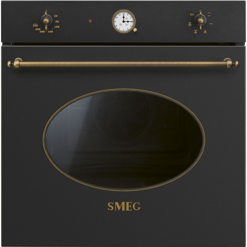  Smeg Forno ventilato SF68C1AO finitura antracite/ottone antico da 60 cm