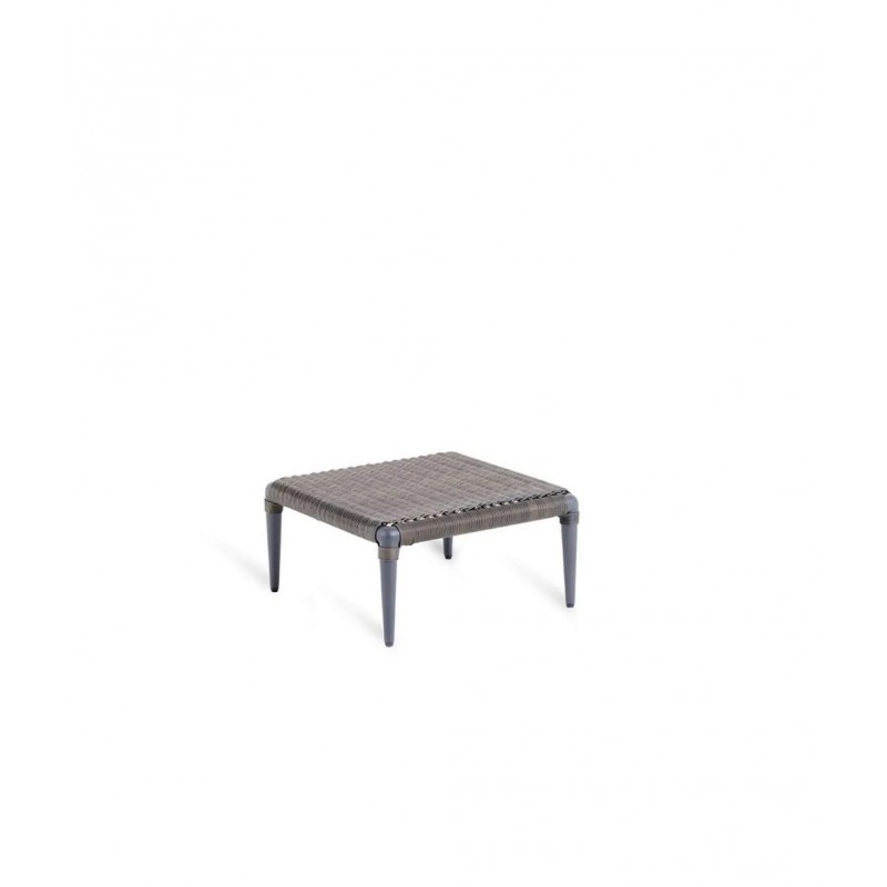 EXPERIENCE EXLTAQ Table basse fixe Unopiù EXPERIENCE avec structure en aluminium et plateau WaProLace marron antique 50x50 cm