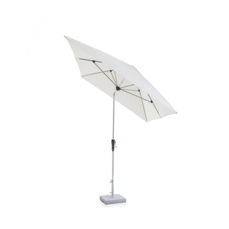 LIPARI OMSURE+BASUN Unopiù LIPARI umbrella in aluminium with 300x200 cm polyester canopy - With sandstone base