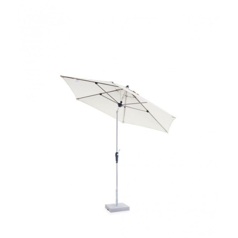 LIPARI OMSURO+BASUN Parasol Unopiù LIPARI en aluminium avec toile en polyester, Ø280 cm - Avec base en grès