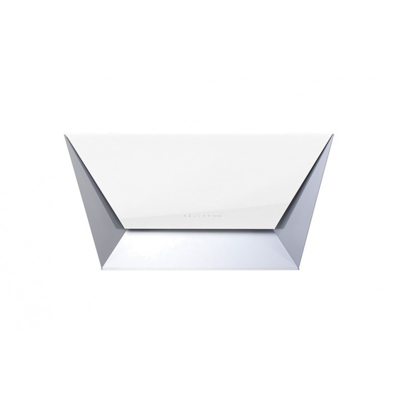  Falmec 115 cm Prisma wall hood with stainless steel and white glass finish