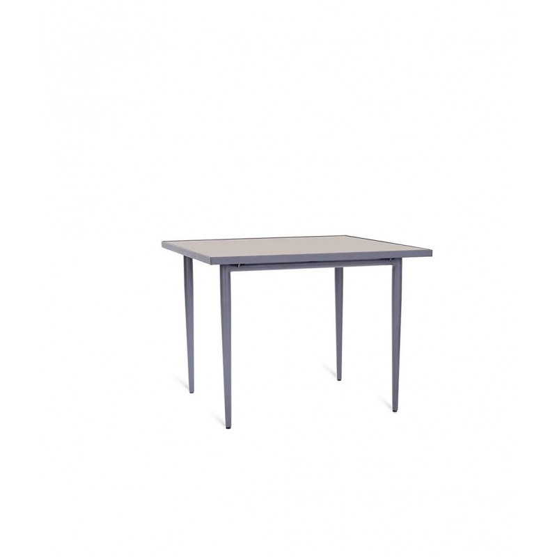 EXPERIENCE EXLTAQU80FL Table fixe Unopiù EXPERIENCE avec structure en aluminium et plateau en grès cérame 80x80 cm