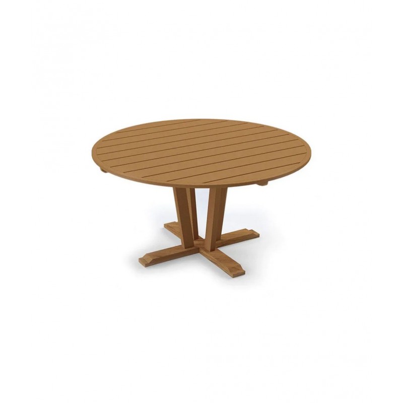 SYNTHESIS SYTARO Unopiù SYNTHESIS fixed round teak table Ø142 cm