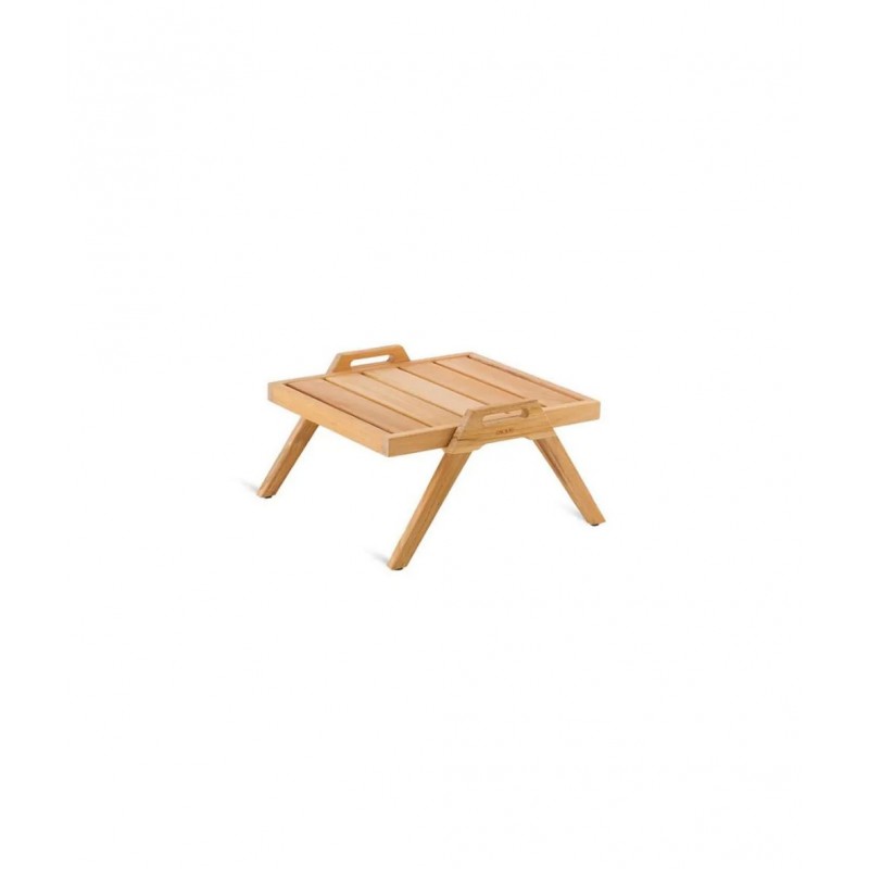 SYNTHESIS SYTABQM Table basse fixe empilable en teck Unopiù SYNTHESIS 57x55 cm - Avec poignées