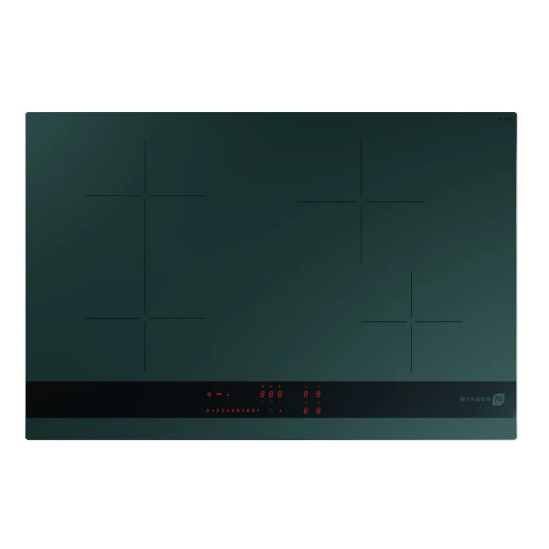 108.0740.871 Placa de inducción Faber FCH 84 DF KL 108.0740.871, 78 cm, acabado en cristal verde/negro