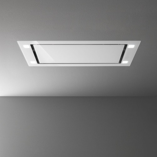 Falmec 90 cm ceiling hood Sirio white glass finish