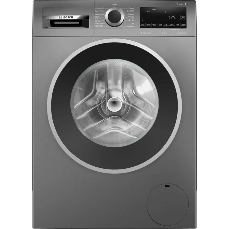 WGG244ZRIT#EG Lave-linge frontal Bosch WGG 244 ZR IT 60 cm, finition gris fer - Série 6
