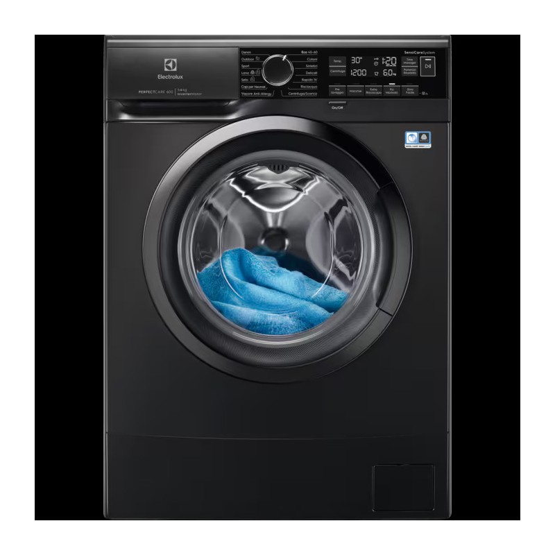 EW6S306BL#EG Electrolux | EW 6 S 306 BL Lave-linge pose libre extra-plat 60 cm finition noire