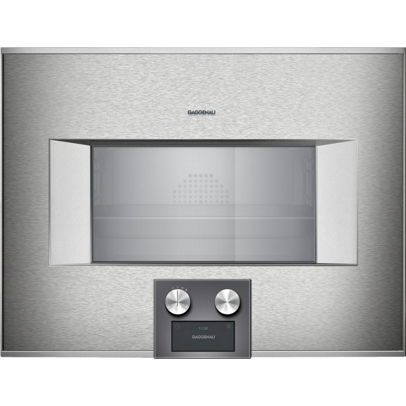  PRONTA CONSEGNA - Gaggenau Forno combinato a vapore con comandi in basso e cerniere a destra da incasso BS474112 finitura inox da 60 cm