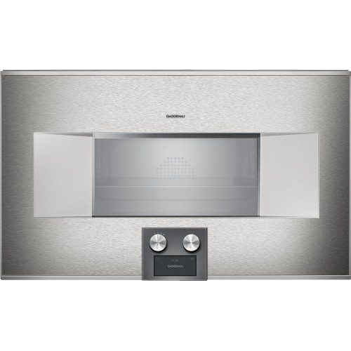 Four mixte vapeur encastrable Gaggenau BS484112 de 76 cm, à charnière à droite, finition inox