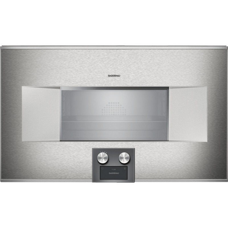  Four mixte vapeur encastrable Gaggenau BS484112 de 76 cm, à charnière à droite, finition inox