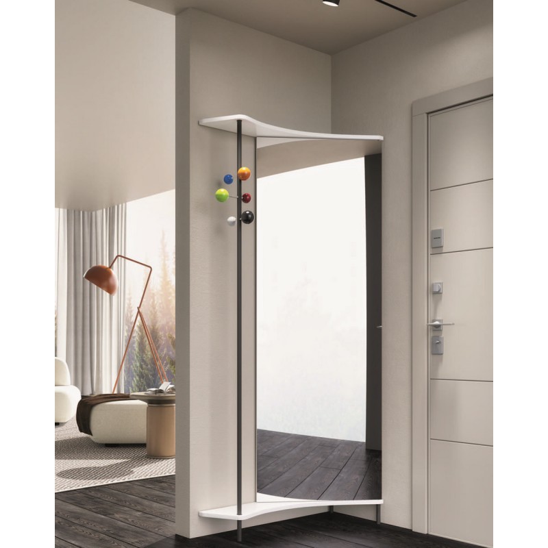 Art. 300 Maconi entrance furniture with Punto e Virgola 300 rotating coat rack, customizable, 90x35 cm