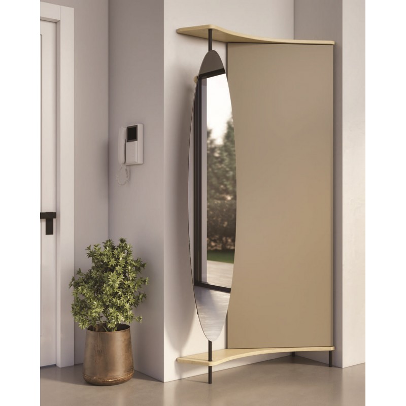 Art. 303 Maconi Mobile ingresso con specchiera girevole Punto e Virgola 303 personalizabile da 90x35 cm