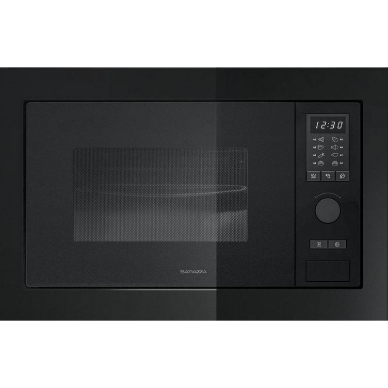 1MOGN Horno microondas integrable Barazza 1MOGN con acabado en cristal negro, 60 cm