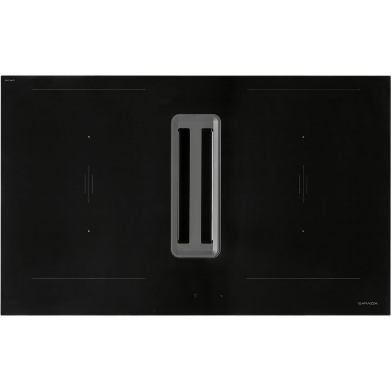 1PZA8N Placa de inducción vitrocerámica Barazza Zero Advance 1PZA8N de 80 cm con campana extractora integrada