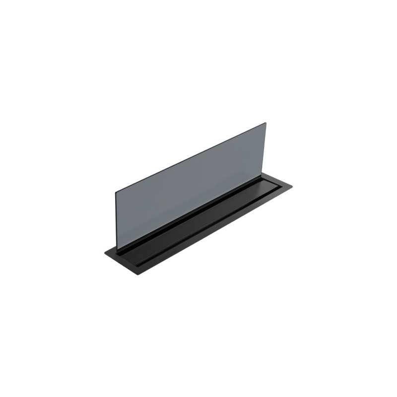 1KLE9 Hotte aspirante Barazza Lab Evolution Downdraft 1KLE9, finition inox noir mat / verre gris, 90 cm