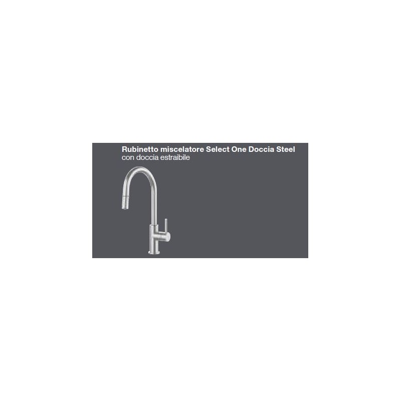 1RUBS1DS Mitigeur monocommande Barazza 1RUBS1DS finition inox satiné