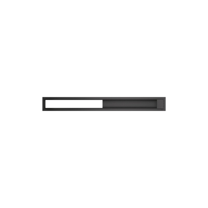  Canal Barazza 180 cm en acier inoxydable noir mat équipé pour hotte Lab Evolution 1CKI187N