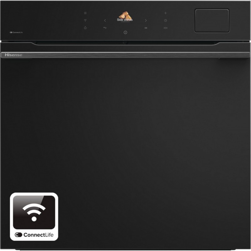 BAS614P8B Hisense Forno pirolitico multifunzione con vapore da incasso BAS614P8B finitura nero da 60 cm
