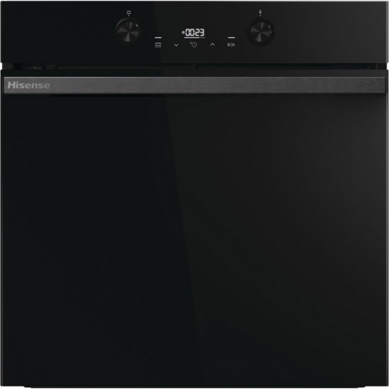 BI64221PDBG Horno pirolítico multifunción empotrable Hisense BI64221PDBG de 60 cm con acabado negro.