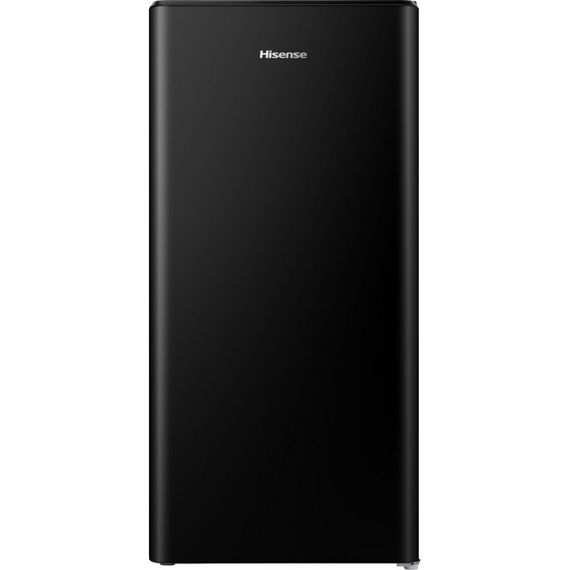 RR198D4ABE Hisense: RR198D4ABE 52cm freestanding single-door refrigerator with freezer compartment, black finish