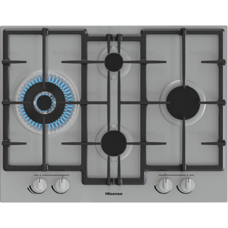 GMED663X Plaque de cuisson à gaz Hisense GMED663X 67 cm en acier inoxydable