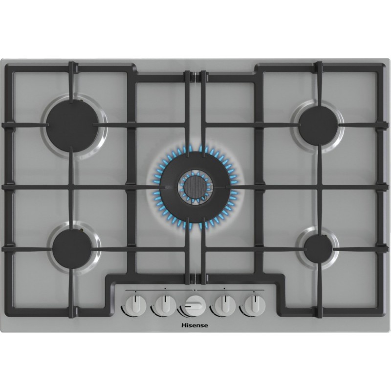 GMED773X Plaque de cuisson à gaz Hisense GMED773X 74 cm en acier inoxydable
