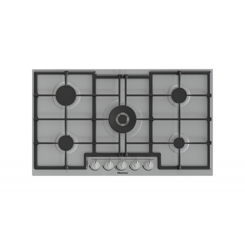 GMED973X Placa de gas Hisense GMED973X de 88 cm, de acero inoxidable