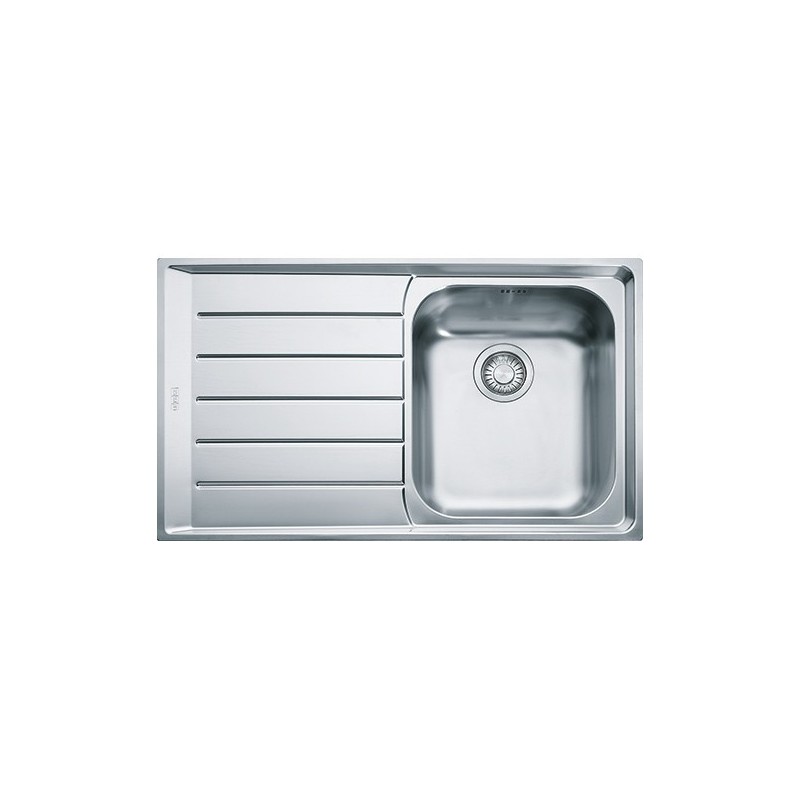  Franke: Single bowl sink with drainer on the left Neptune NEX 611 101.0040.732 satin stainless steel finish 86x51 cm