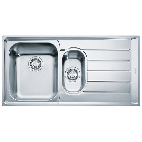 Franke Sink one bowl with tray and drainer on the right Neptune NET 651 101.0040.744 microdekor finish 100x51 cm