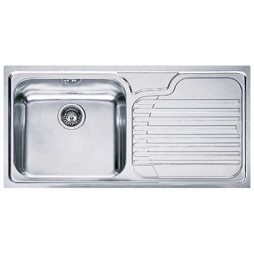 Franke: Évier à une cuve avec égouttoir à droite Galassia GAX 611 101.0017.509 acier inoxydable satiné 100 x 50 cm