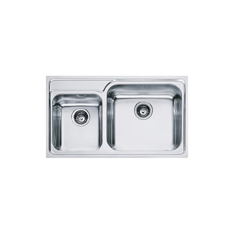  Franke: Fregadero doble Galassia GAX 620 101.0017.507, acero satinado, 86 x 50 cm