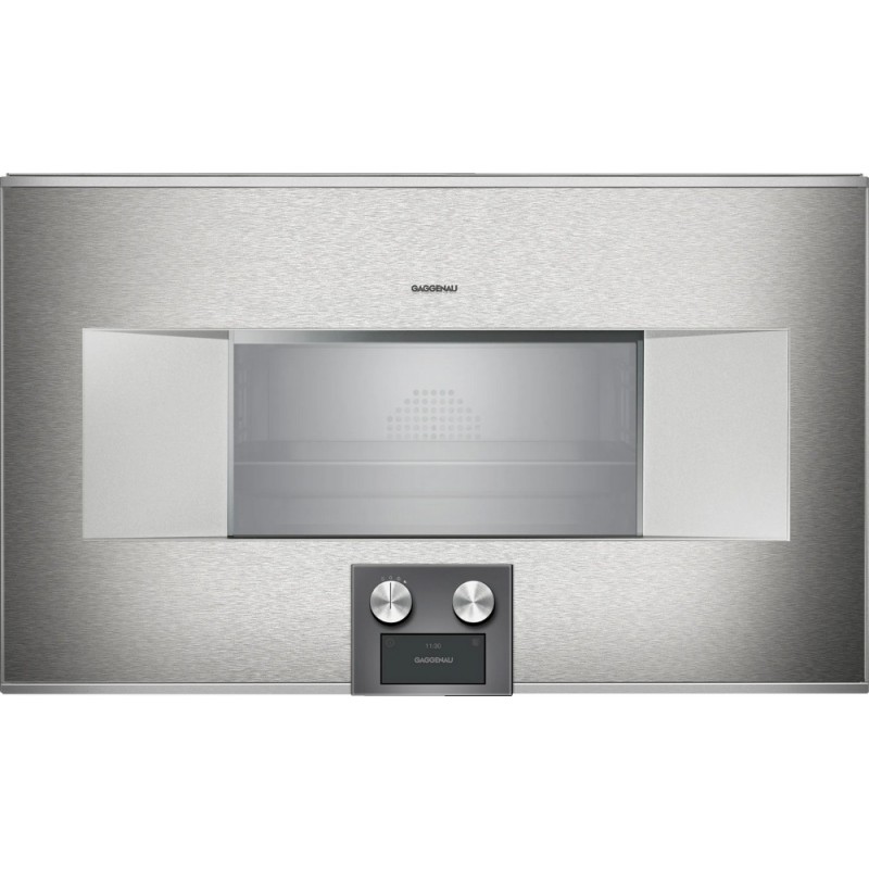 BS 485 112 Four mixte vapeur encastrable Gaggenau BS485112 de 76 cm, ouverture à gauche, finition inox