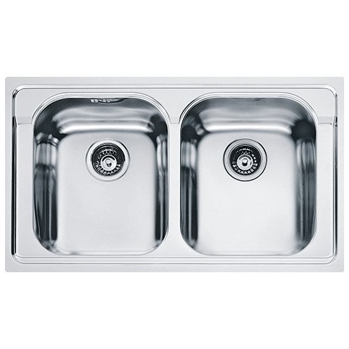 Franke Sink two basins Armonia AMX 620 101.0021.587 satin stainless steel finish 86x50 cm