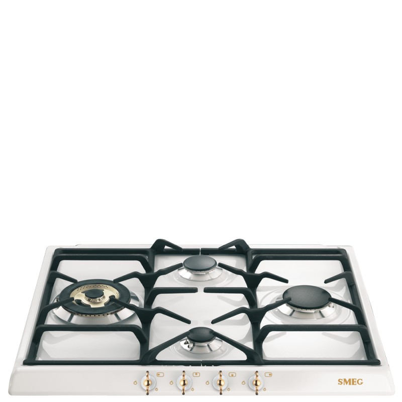 SPR864BGH Placa de gas Smeg SPR864BGH de 60 cm con acabado blanco