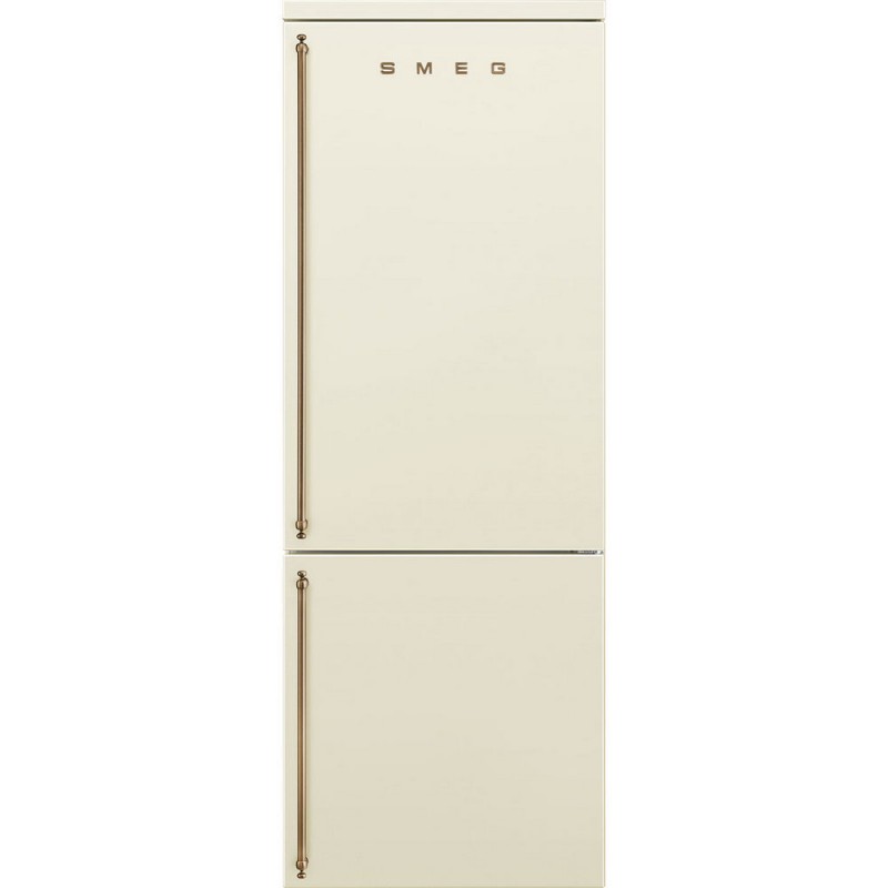 FA8005RPO6 Réfrigérateur-congélateur Smeg FA8005RPO6 70 cm, pose libre, charnières à droite, finition crème