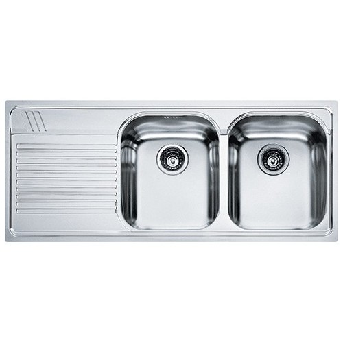 Franke Sink two bowls with drainer on the left Armonia AML 621 101.0022.388 dekor finish 116x50 cm