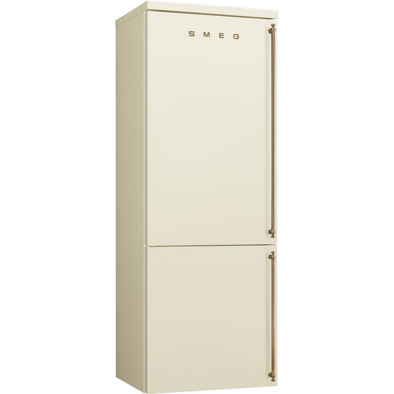 FA8005LPO6 Frigorífico-congelador independiente Smeg FA8005LPO6 de 70 cm con bisagras a la izquierda y acabado crema