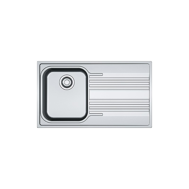  Franke: Fregadero de un seno con escurridor a la derecha Smart SRX 611-86 101.0356.760, acero satinado, 86 x 50 cm