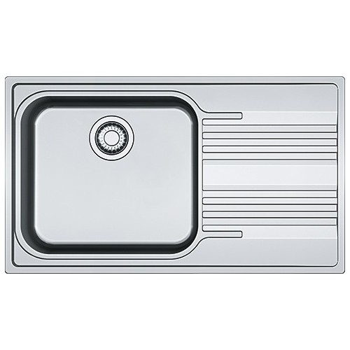 Franke: Évier à une cuve avec égouttoir à droite Smart SRX 611-86 LB 101.0356.881, finition acier inoxydable satiné, 8