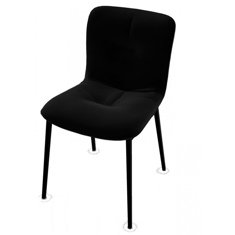CS1848000015S0Y00000000 Silla Calligaris OUTLET Annie CS1848-MTO con estructura de metal negro mate P15 y asiento de tela Venice S0Y negra