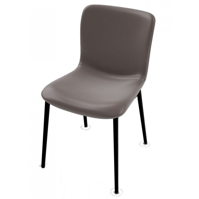 CS1852010015S9500000000 Silla Calligaris OUTLET Annie CS1852 con estructura de metal P15 negro mate y asiento de tela Skuba S95 gris tórtola