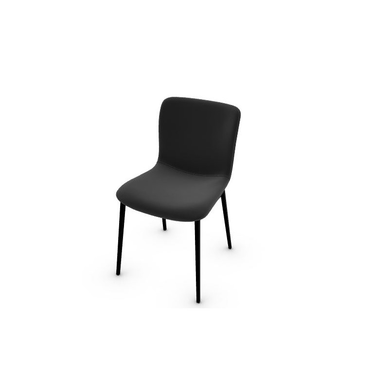 CS1852000015SRC00000000 Silla Calligaris OUTLET Annie CS1852-MTO con estructura de metal P15 negro mate y asiento de tela SRC Regen antracita