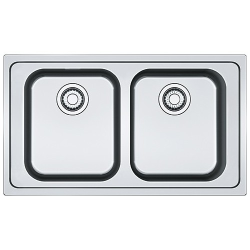 PRONTA CONSEGNA - Franke: Lavello due vasche Smart SRX 620-86 101.0356.666 finitura inox satinato da 86x50 cm